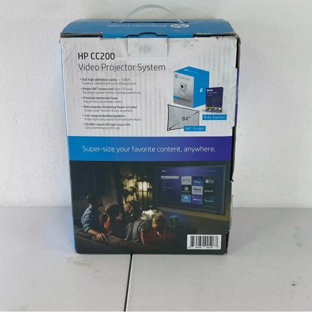 HP CC200 Citizen Cinema 1080p HD Projector with Roku Express and HD Audio